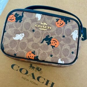 NWT ❤️ Coach Mini Jamie Camera Bag Signature Canvas Halloween CW432